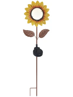 Solarna dekoracja ogrodowa "Sunflower" w kolorze żółtym - 18,8 x 84 x 4,5 cm