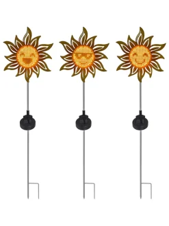 Solarna dekoracja ogrodowa "Sunflower" w kolorze żółtym - 20 x 84 x 4,5 cm