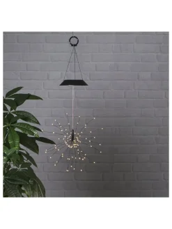 Solarna dekoracyjna zawieszka LED "Firework" w kolorze czarnym - 26 x 45 cm