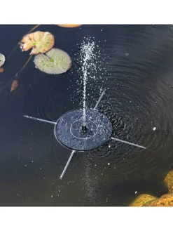 Solarna fontanna ogrodowa w kolorze czarnym