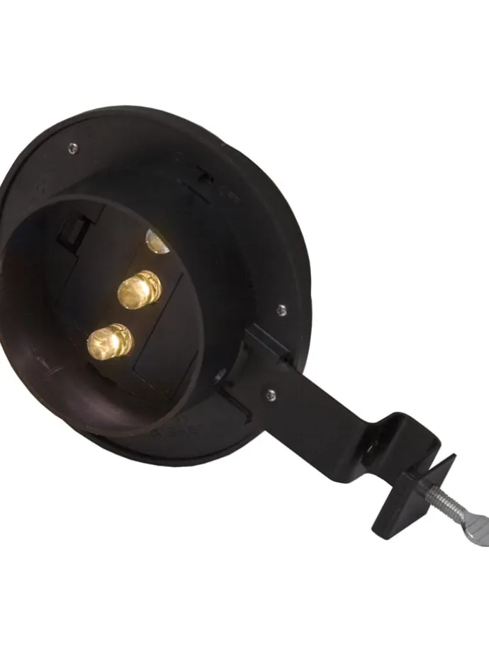 Solarna lampa ścienna LED "Fency" w kolorze czarnym - 12 x 6 cm