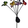 Solarna lampa dekoracyjna "Butterfly" w kolorze czarnym na trzonku - wys. 72 cm