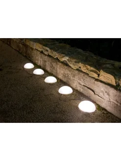 Solarna lampa najazdowa LED "Half Moon" w kolorze białym