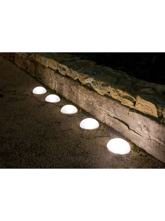 Solarna lampa najazdowa LED "Half Moon" w kolorze białym