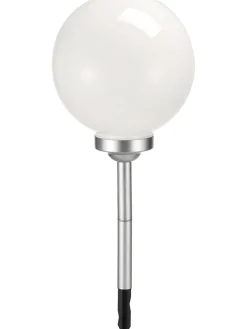 Solarna lampa ogrodowa LED w kolorze białym na trzonku - wys. 67,5 cm