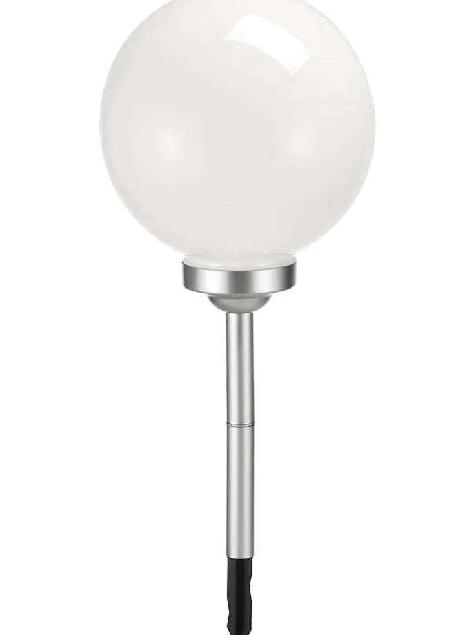 Solarna lampa ogrodowa LED w kolorze białym na trzonku - wys. 67,5 cm