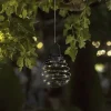 Solarna lampa ogrodowa LED w kolorze czarnym - wys. 20 x Ø 14 cm