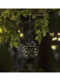 Solarna lampa ogrodowa LED w kolorze czarnym - wys. 20 x Ø 14 cm