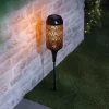 Solarna lampa ogrodowa LED w kolorze czarnym na trzonku