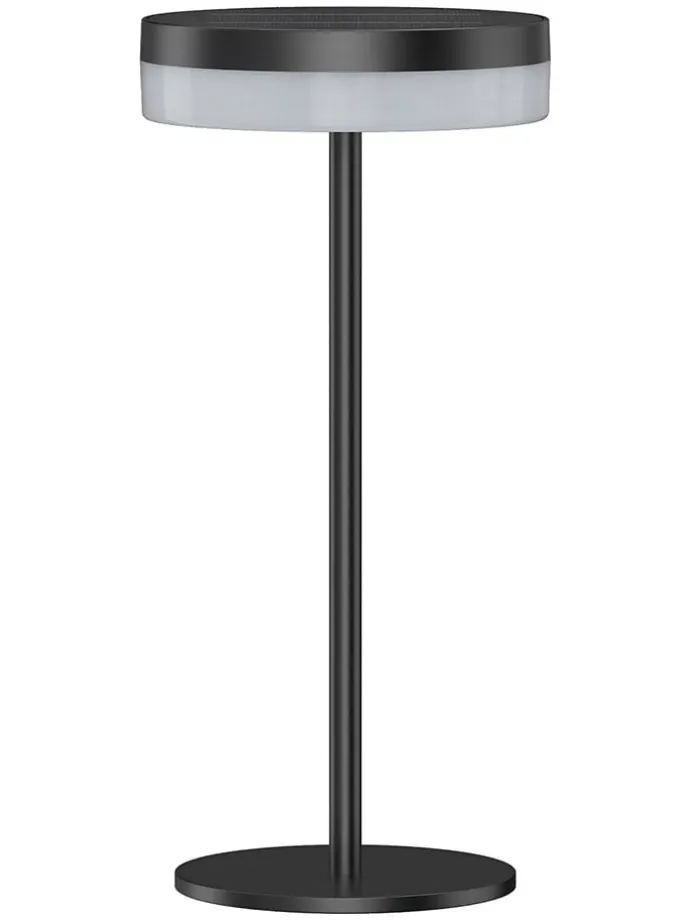 Solarna lampa stołowa "Vivia Mini" w kolorze czarnym - wys. 27,2 x Ø 15,5 cm