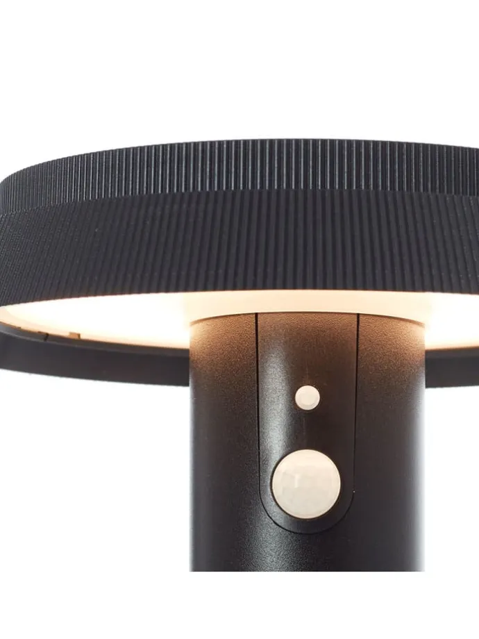 Solarna lampa zewnętrzna LED "Alvero" w kolorze czarnym - wys. 50 x Ø 20 cm