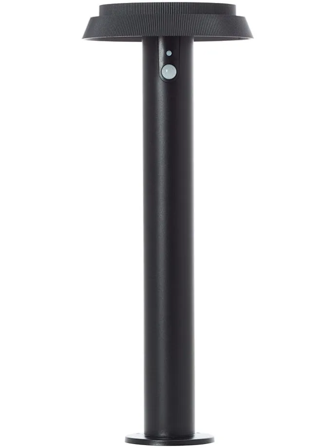 Solarna lampa zewnętrzna LED "Alvero" w kolorze czarnym - wys. 50 x Ø 20 cm
