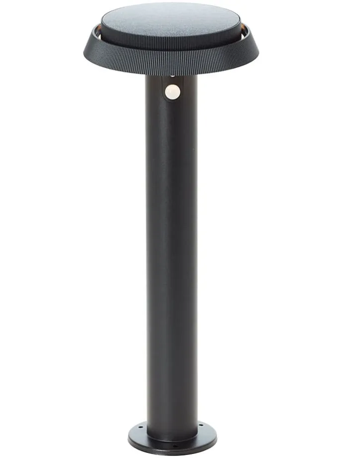 Solarna lampa zewnętrzna LED "Alvero" w kolorze czarnym - wys. 50 x Ø 20 cm