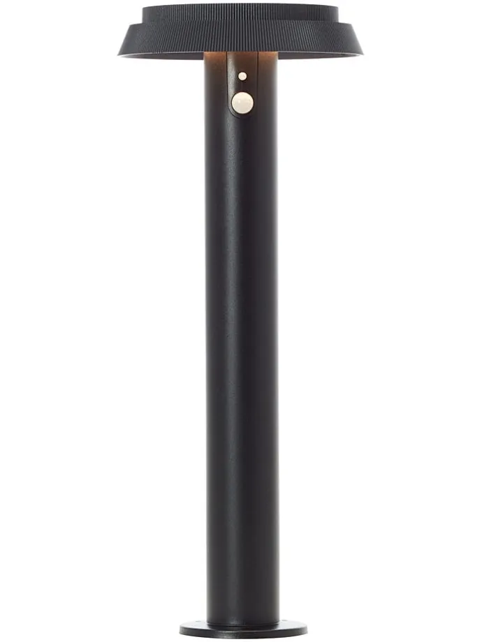 Solarna lampa zewnętrzna LED "Alvero" w kolorze czarnym - wys. 50 x Ø 20 cm