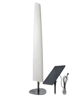 Solarna lampa zewnętrzna LED "Bay" w kolorze białym - wys. 160 x Ø 33 cm
