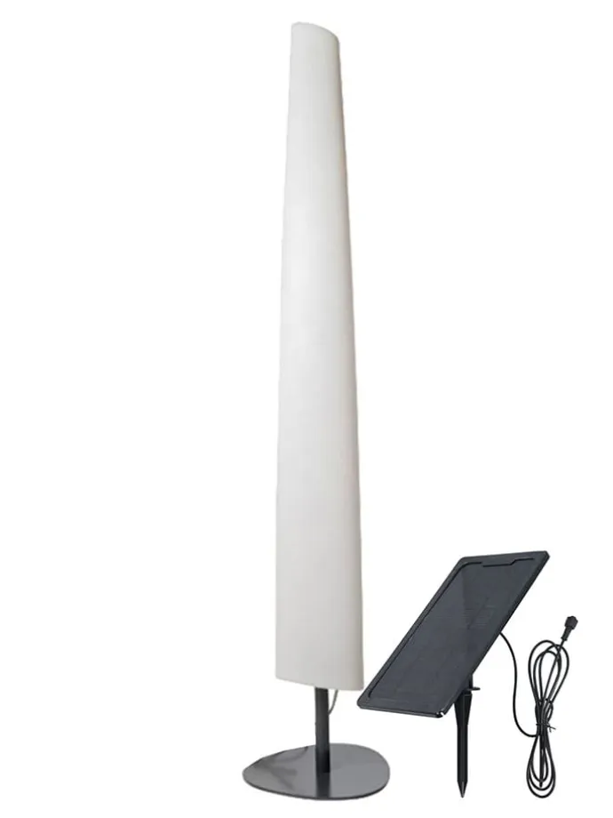 Solarna lampa zewnętrzna LED "Bay" w kolorze białym - wys. 160 x Ø 33 cm