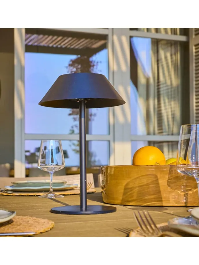 Solarna lampa zewnętrzna LED "Nerio" w kolorze czarnym - wys. 31 x Ø 20 cm