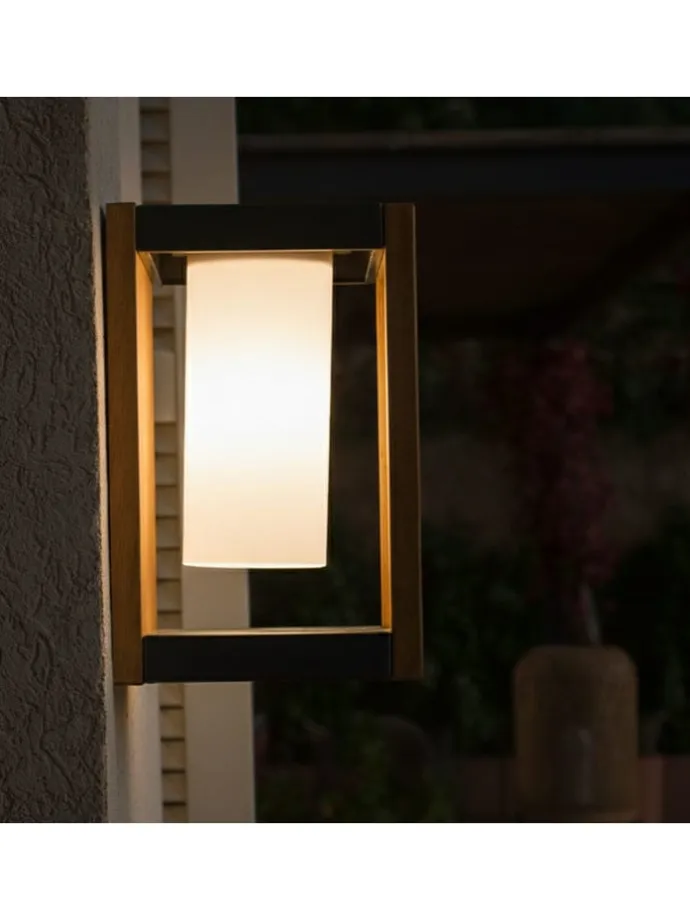 Solarna lampa zewnętrzna LED "Seraphina" w kolorze brązowym - 20 x 31 x 20 cm