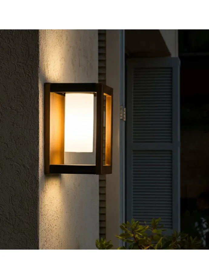 Solarna lampa zewnętrzna LED "Seraphina" w kolorze brązowym - 20 x 31 x 20 cm