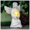 Solarna lampa zewnętrzna LED w kolorze białym - 16 x 22,5 x 14 cm
