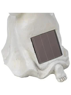 Solarna lampa zewnętrzna LED w kolorze białym - 16 x 22,5 x 14 cm