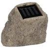 Solarna lampa zewnętrzna LED w kolorze jasnobrązowym - 14,5 x 12 x 11 cm