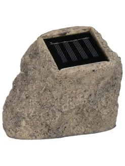 Solarna lampa zewnętrzna LED w kolorze jasnobrązowym - 14,5 x 12 x 11 cm