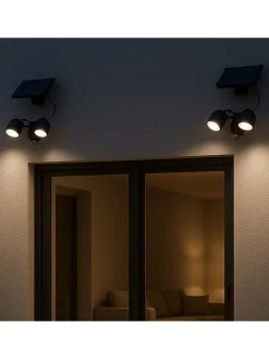 Solarna lampa zewnętrzna LED w kolorze zimnej bieli - 13,9 x 14,5 x 15,4 cm
