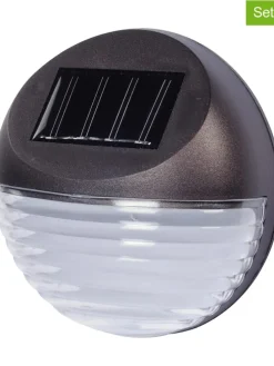 Solarne lampy ścienne LED (4 szt.) w kolorze czarnym - Ø 11 cm
