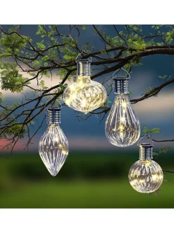 Solarne lampy dekoracyjne LED (4 szt.)