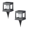 Solarne lampy ogrodowe LED (2 szt.) w kolorze szarym - 11,5 x 21,5 x 11,5 cm