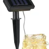 Solarny łańcuch świetlny LED w kolorze ciepłej bieli - dł. 2000 cm