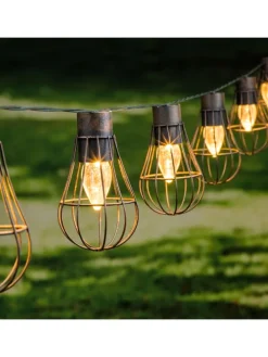Solarny łańcuch świetlny LED w kolorze brązowym - dł. 380 cm