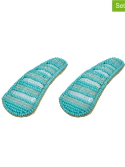 Spinki (2 szt.) w kolorze turkusowym do włosów