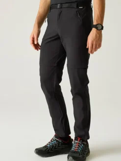 Spodnie trekkingowe Zipp-Off "Xert Stretch" w kolorze czarnym