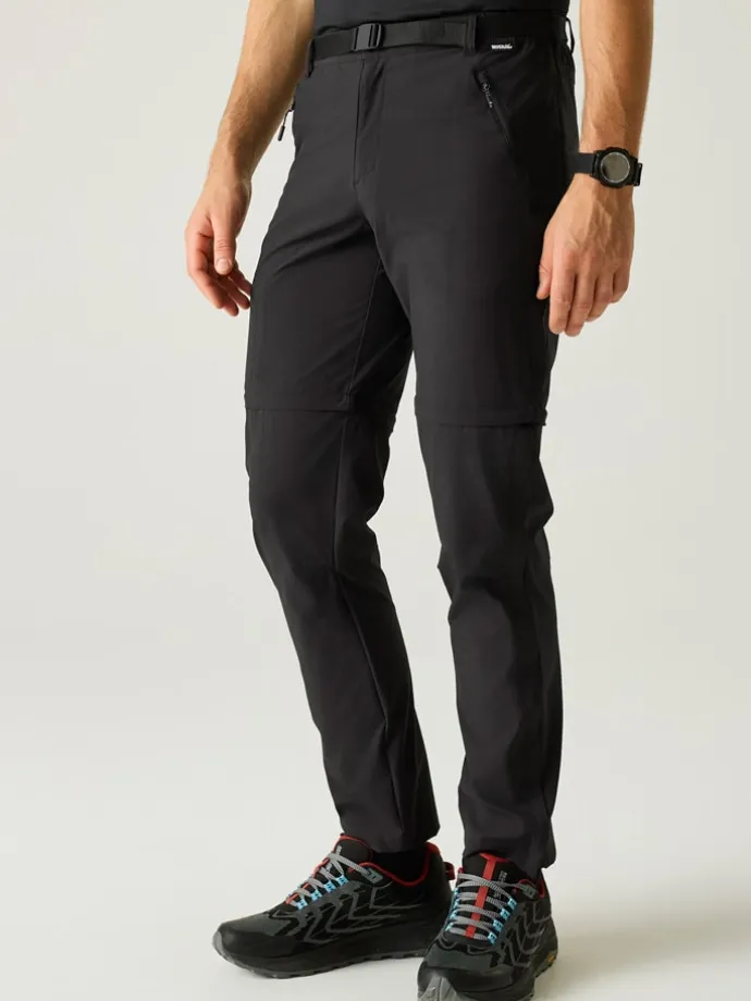 Spodnie trekkingowe Zipp-Off "Xert Stretch" w kolorze czarnym