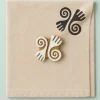 Stempel w kolorze jasnobrązowo-białym - 8 x 8 cm