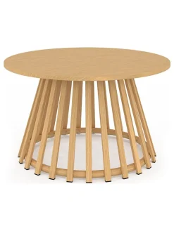 Stół ogrodowy w kolorze jasnobrązowym - wys. 40,5 x Ø 70 cm