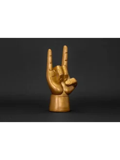 Stojak "Rock On" w kolorze złotym na słuchawki - 13,5 x 28 x 8 cm