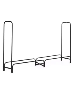 Stojak w kolorze czarnym na drewno - 200 x 115 x 34 cm