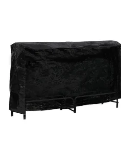 Stojak w kolorze czarnym na drewno - 200 x 115 x 34 cm