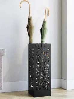 Stojak w kolorze czarnym na parasole - 15,5 x 45 x 15,5 cm