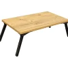 Stolik "Gusto" w kolorze jasnobrązowo-czarnym - 60 x 35 x 24,5 cm
