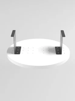 Stolik w kolorze biało-czarnym na podłokietnik - wys. 10 x Ø 32 cm