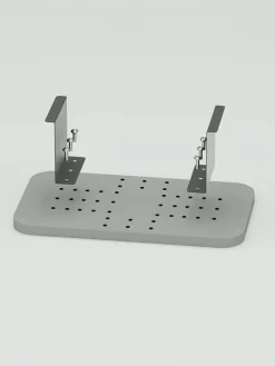 Stolik w kolorze jasnobrązowo-czarnym na podłokietnik - 32 x 10 x 32 cm