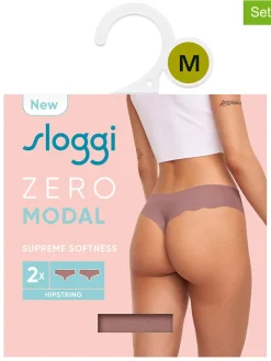 Stringi (2 pary) "Zero Modal 2.0" w kolorze jasnobrązowym