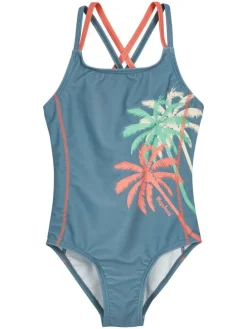 Strój kąpielowy "Palms" w kolorze błękitnym