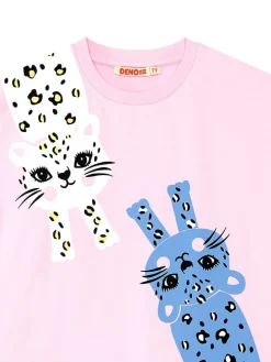 Sukienka "Funny Cats" w kolorze jasnoróżowym