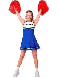 Sukienka kostiumowa "Cheerleader" w kolorze niebiesko-białym