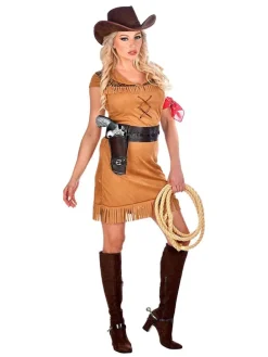 Sukienka kostiumowa "Cowgirl" w kolorze jasnobrązowym